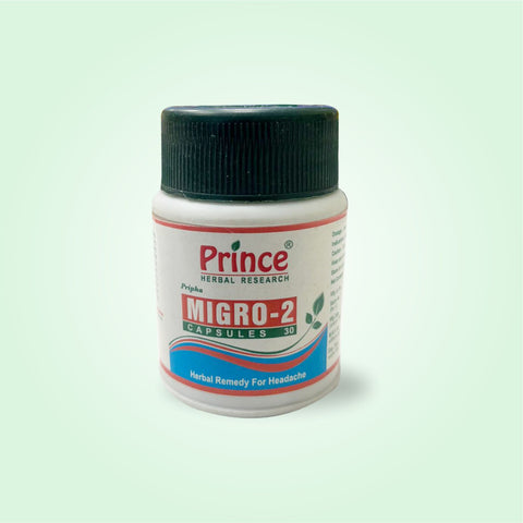 Migro 2 Herbal Capsules 30cap | Ayurvedic Herbal Suppliments for Migraine
